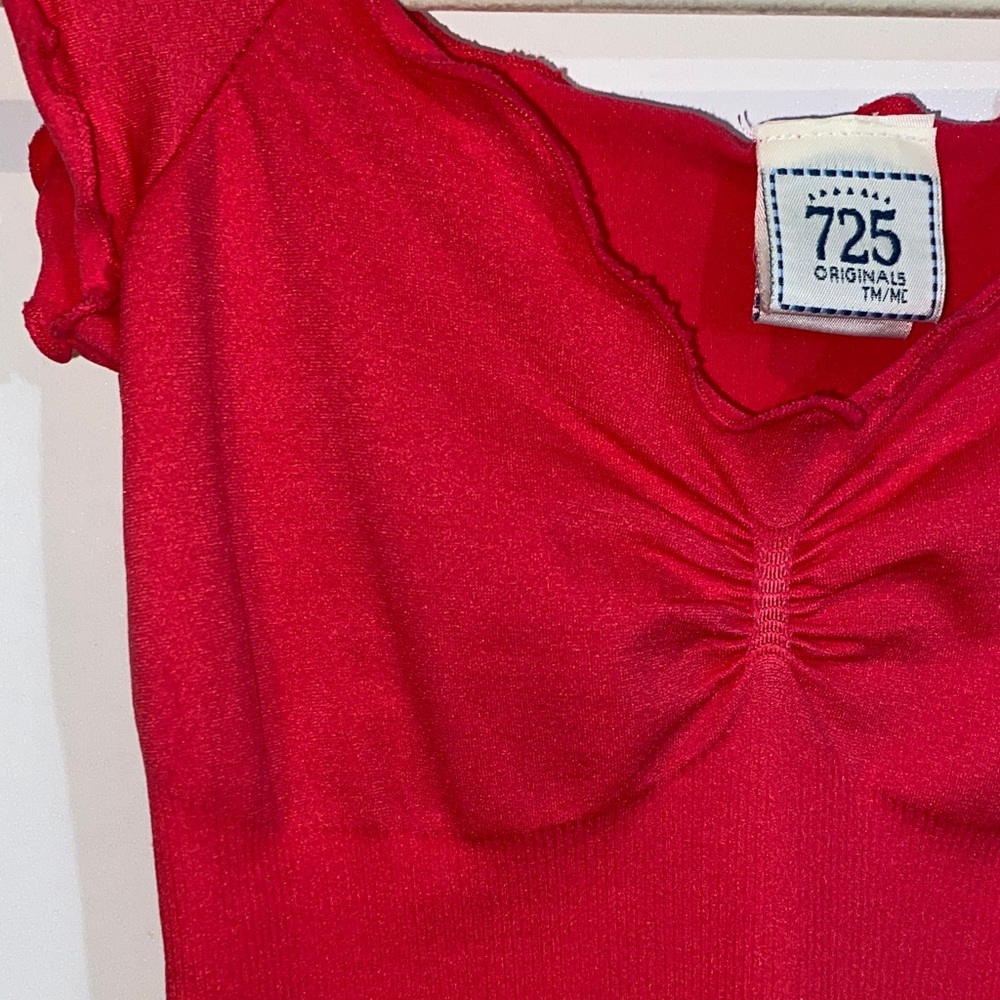 Coral Ruffled Women's Tank Top - Picture 3 of 13
